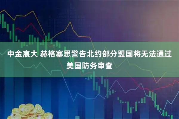 中金宸大 赫格塞思警告北约部分盟国将无法通过美国防务审查